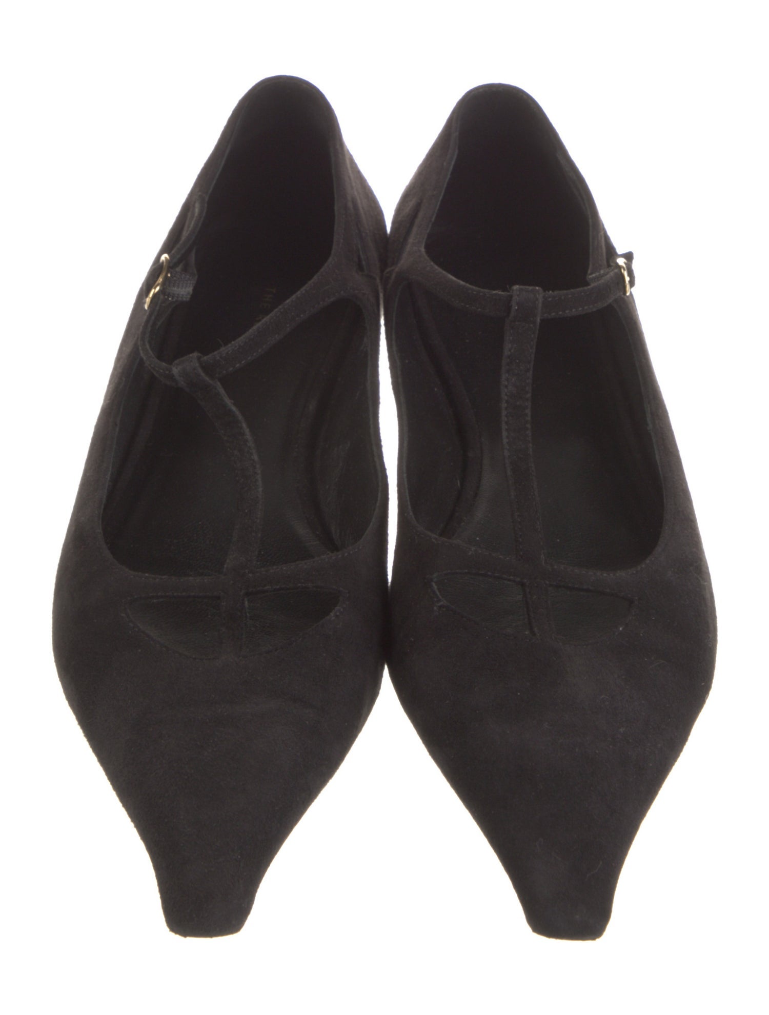 The Row Cyd Suede Mary Jane Flats